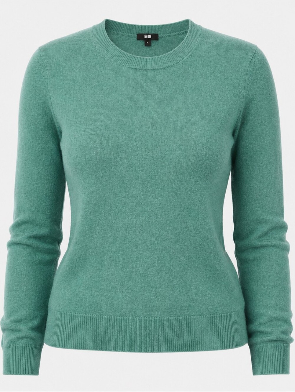 100%‎ Cashmere Women's Uniqlo Crewneck Sweater in Seafoam Green
